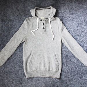 Gray H&M Hoodie with Button Detail